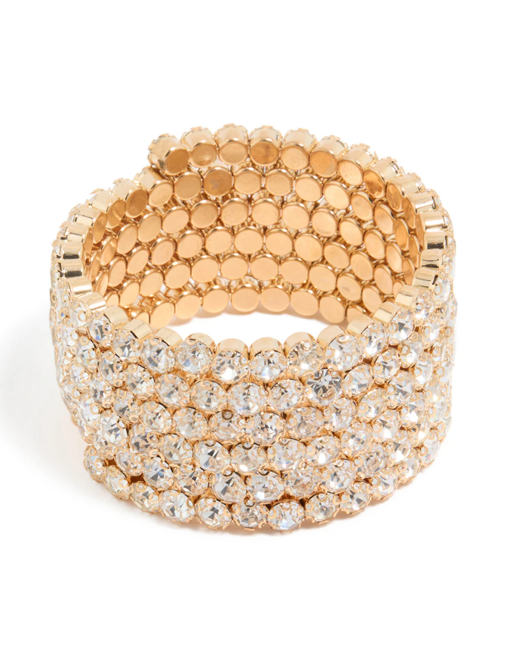 Gold Diamante Large Wrapped Bracelet