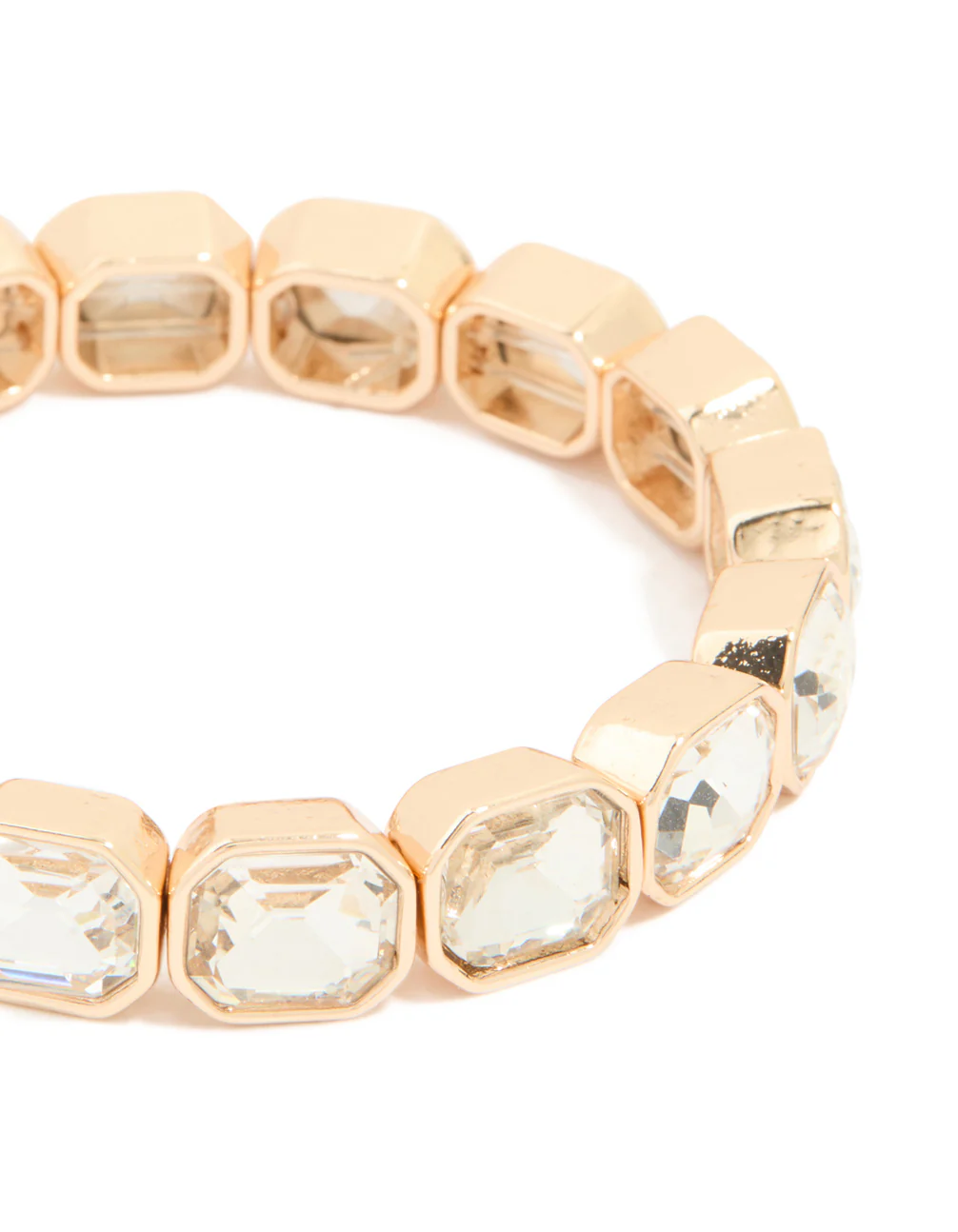 Gold Diamante Stretch Bracelet - Image 4