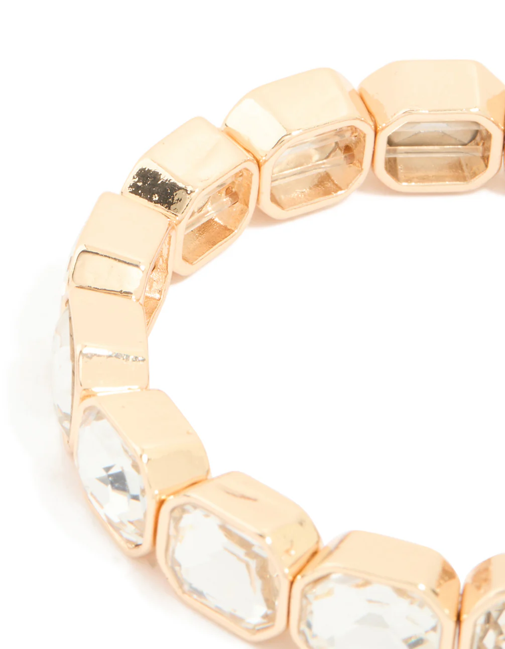 Gold Diamante Stretch Bracelet - Image 5