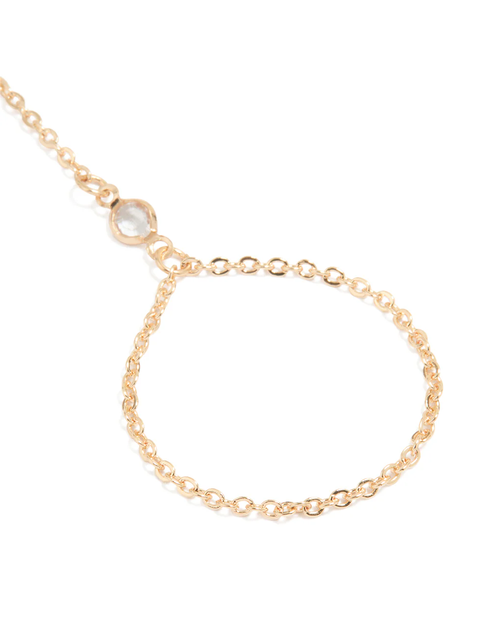 Gold Diamante Triangular Hand Chain - Image 2