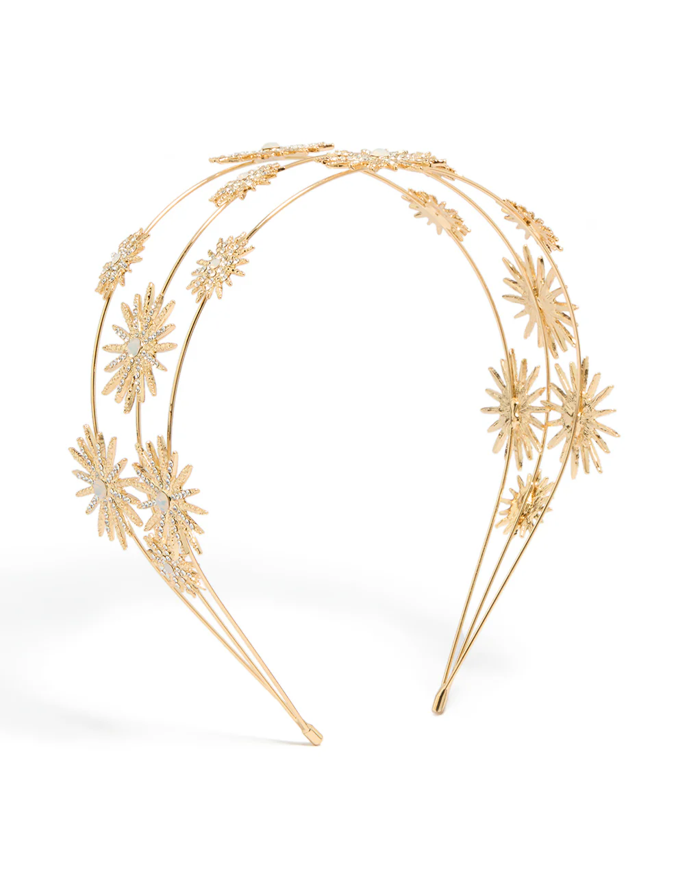 Gold Diamante Triple Layered Celestial Headband