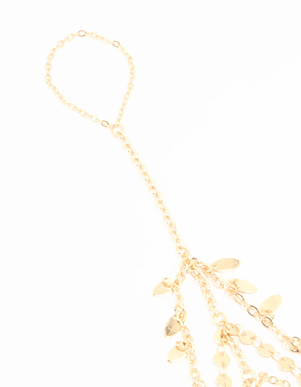 Gold Disc Layered Hand Chain - Image 2