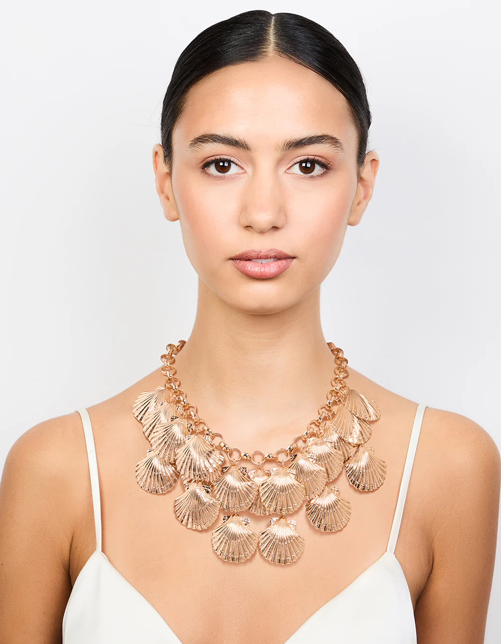 Gold Shell Statement Necklace - Image 3