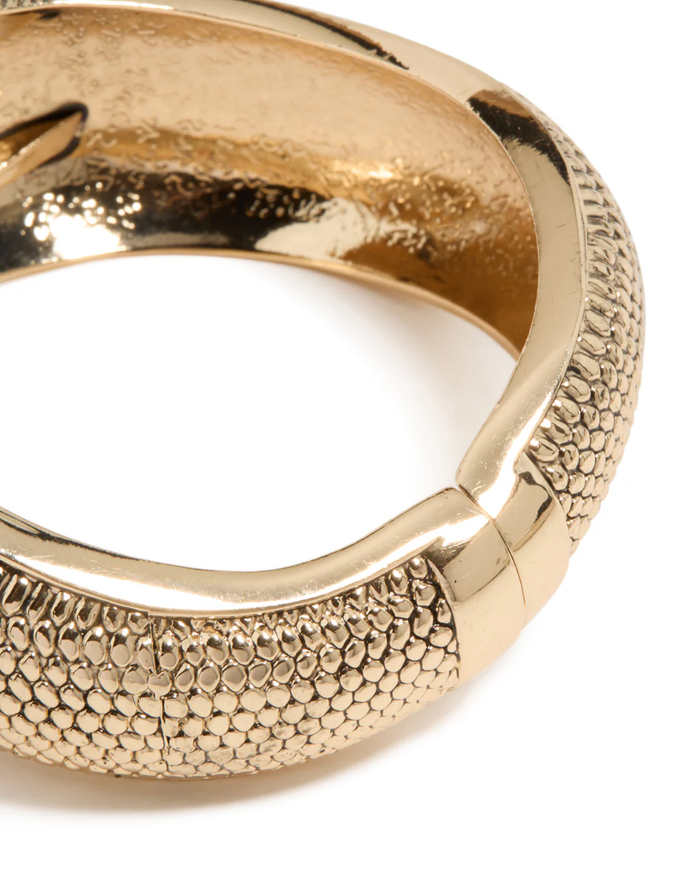 Gold Dotted Boho Hinged Bangle - Image 4