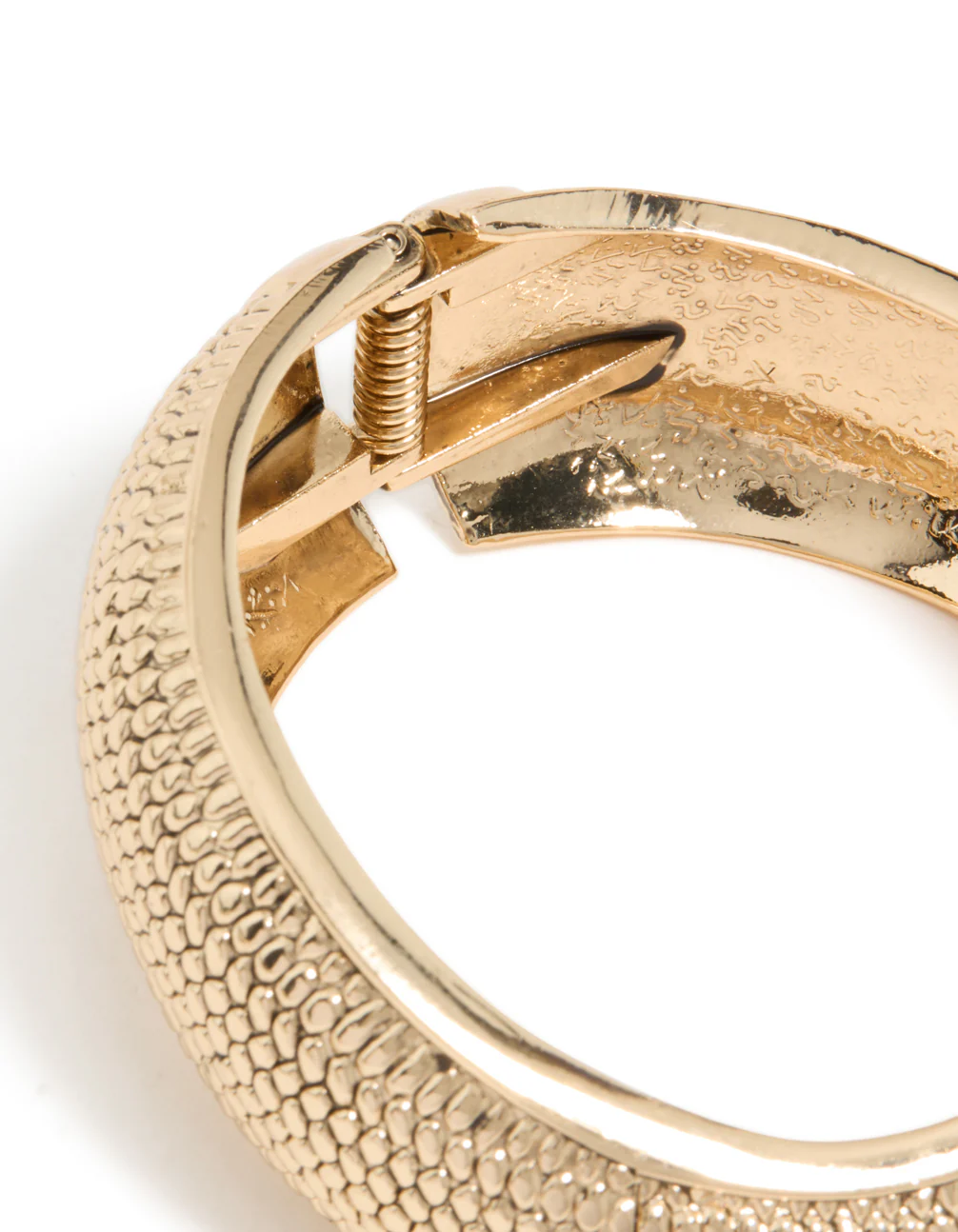 Gold Dotted Boho Hinged Bangle - Image 5