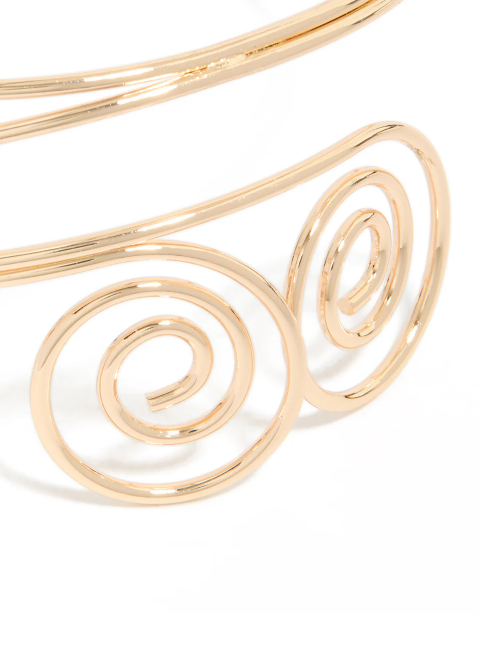 Gold Double Swirl Arm Cuff - Image 2