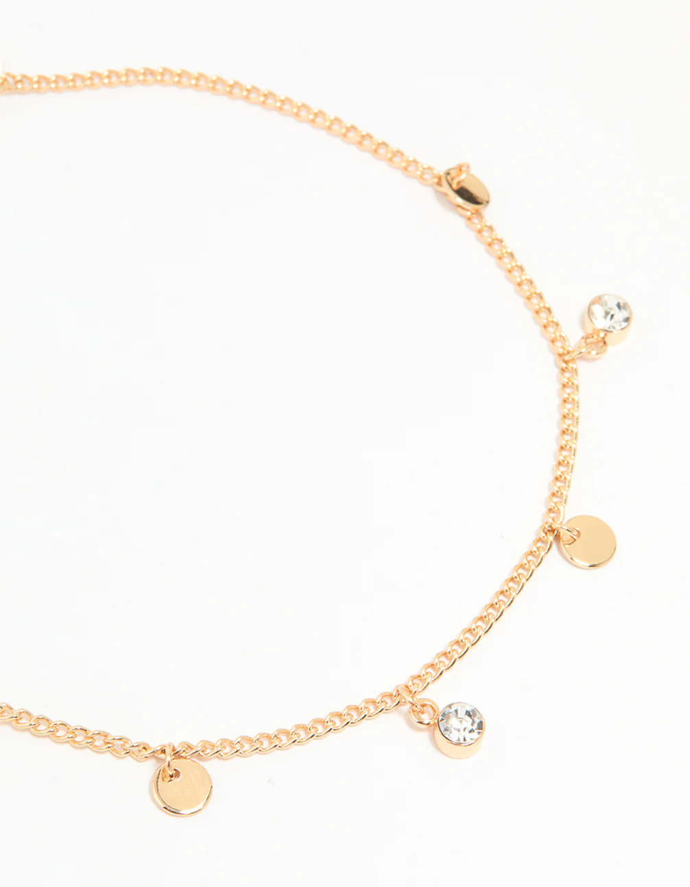 Gold Enamel Flower & Twisted Anklets 4-Pack - Image 3