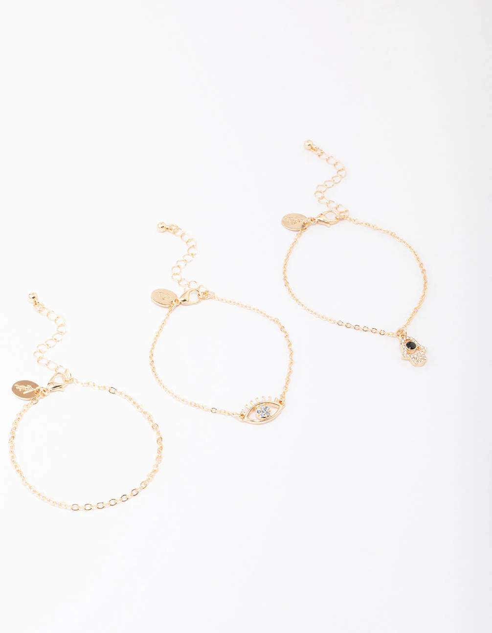 Gold Evil Eye Bracelet 3-Pack