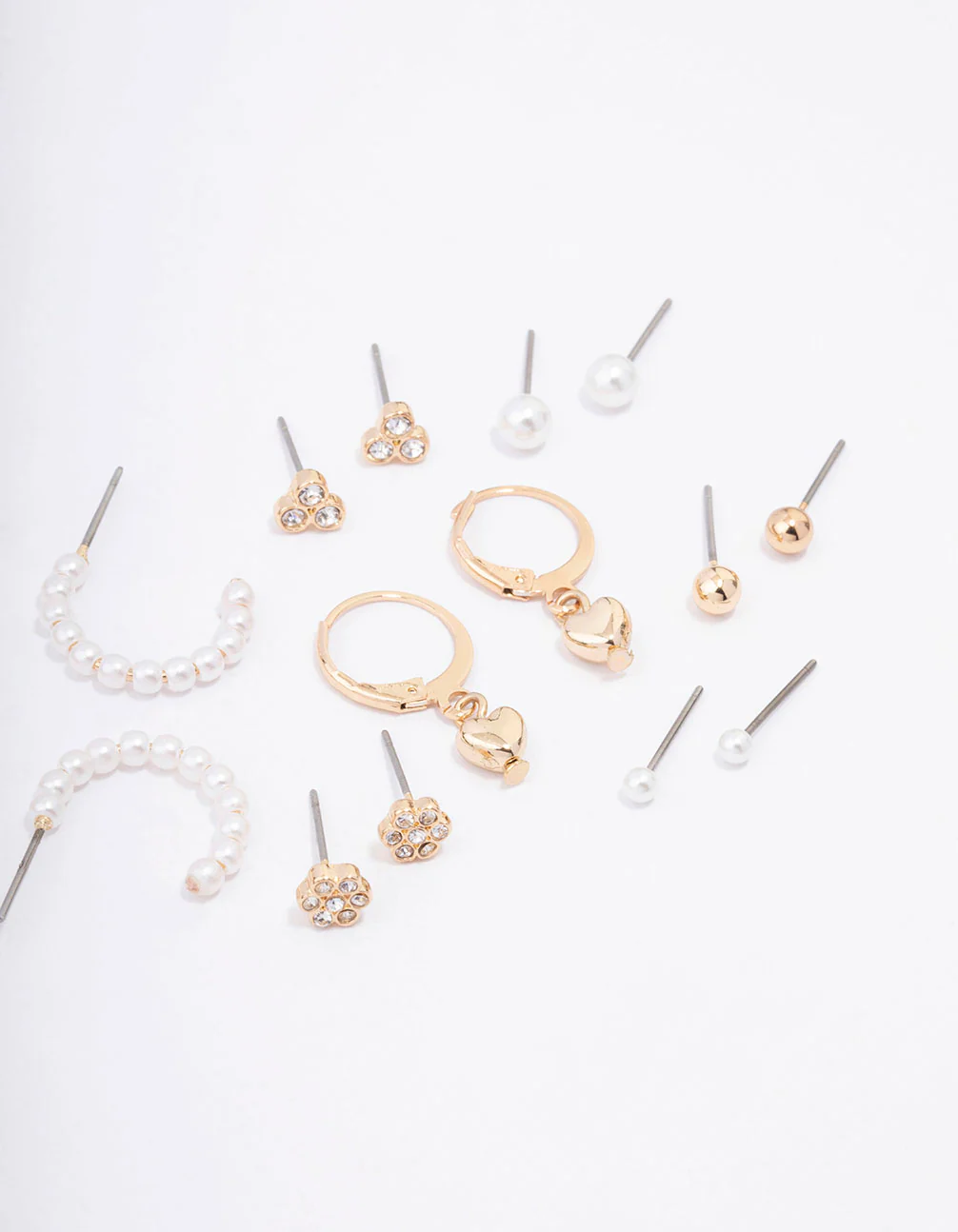 Gold Flower & Heart Earring 12-Pack - Image 3