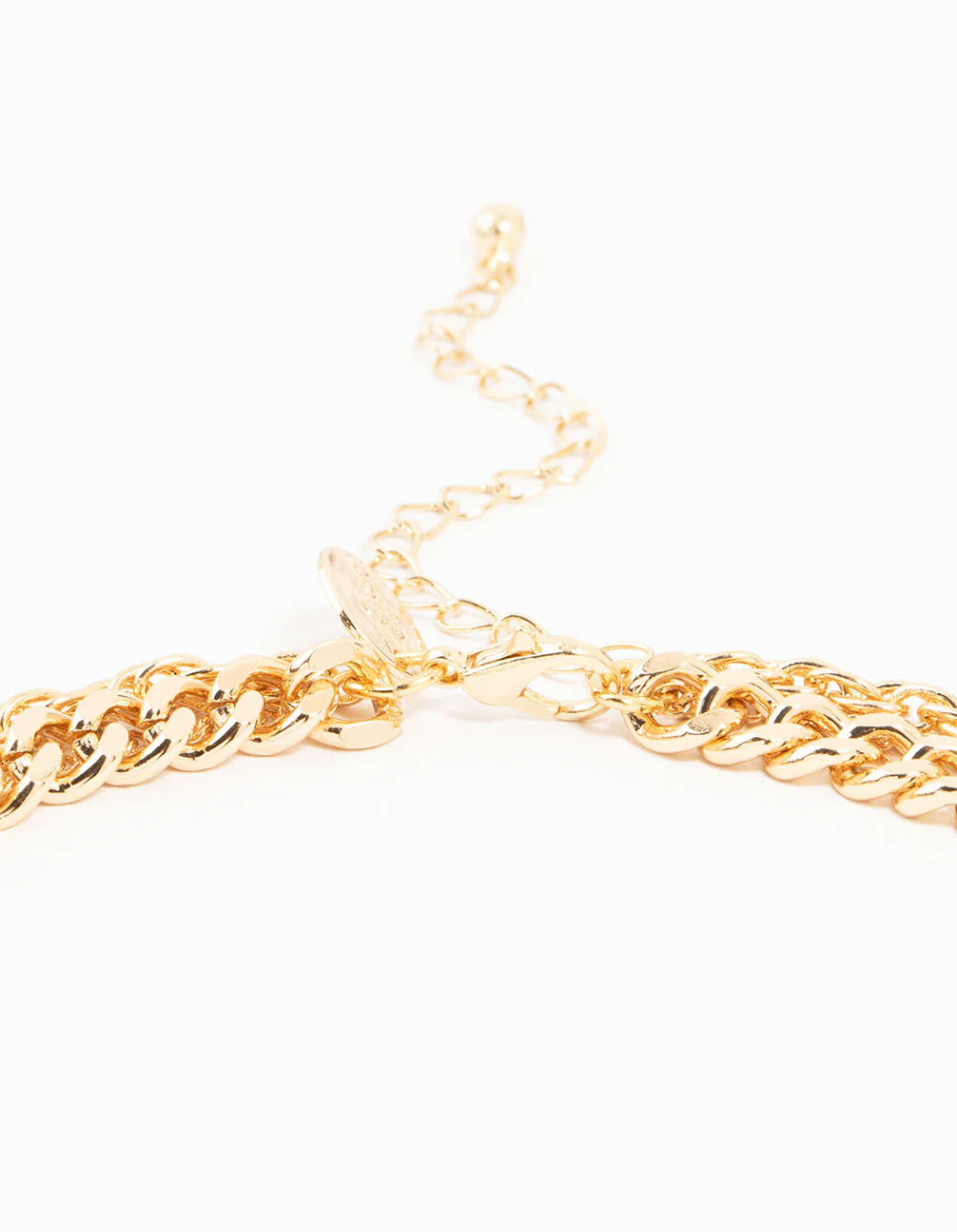 Gold Heart & Disc Choker Layered Necklace - Image 3