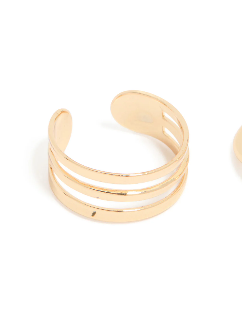 Gold Layered & Swirl Toe Rings 3-Pack - Image 3