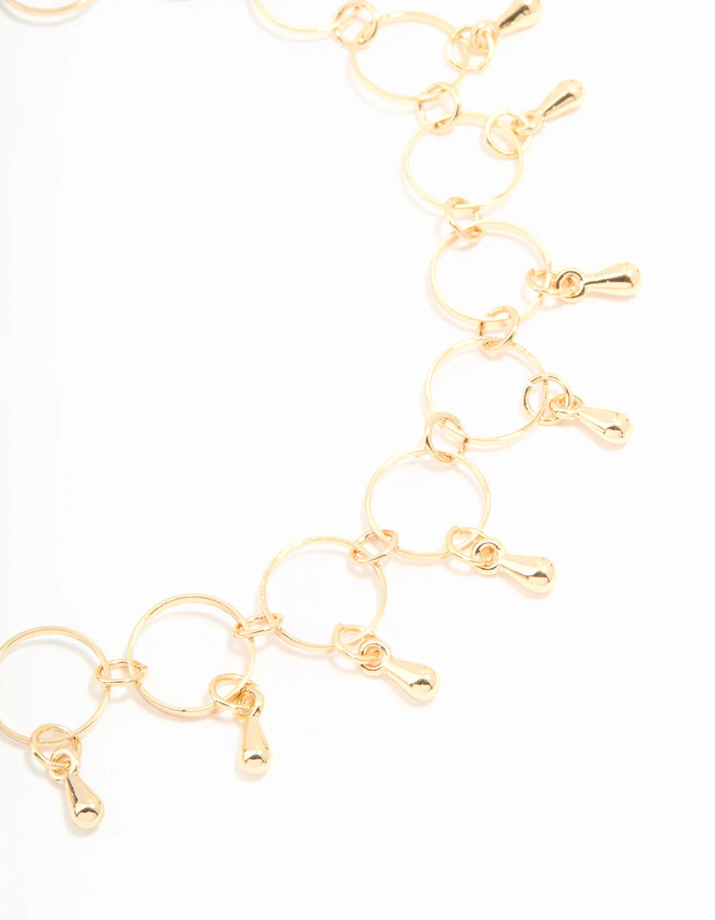 Gold Link Drop Anklet - Image 2