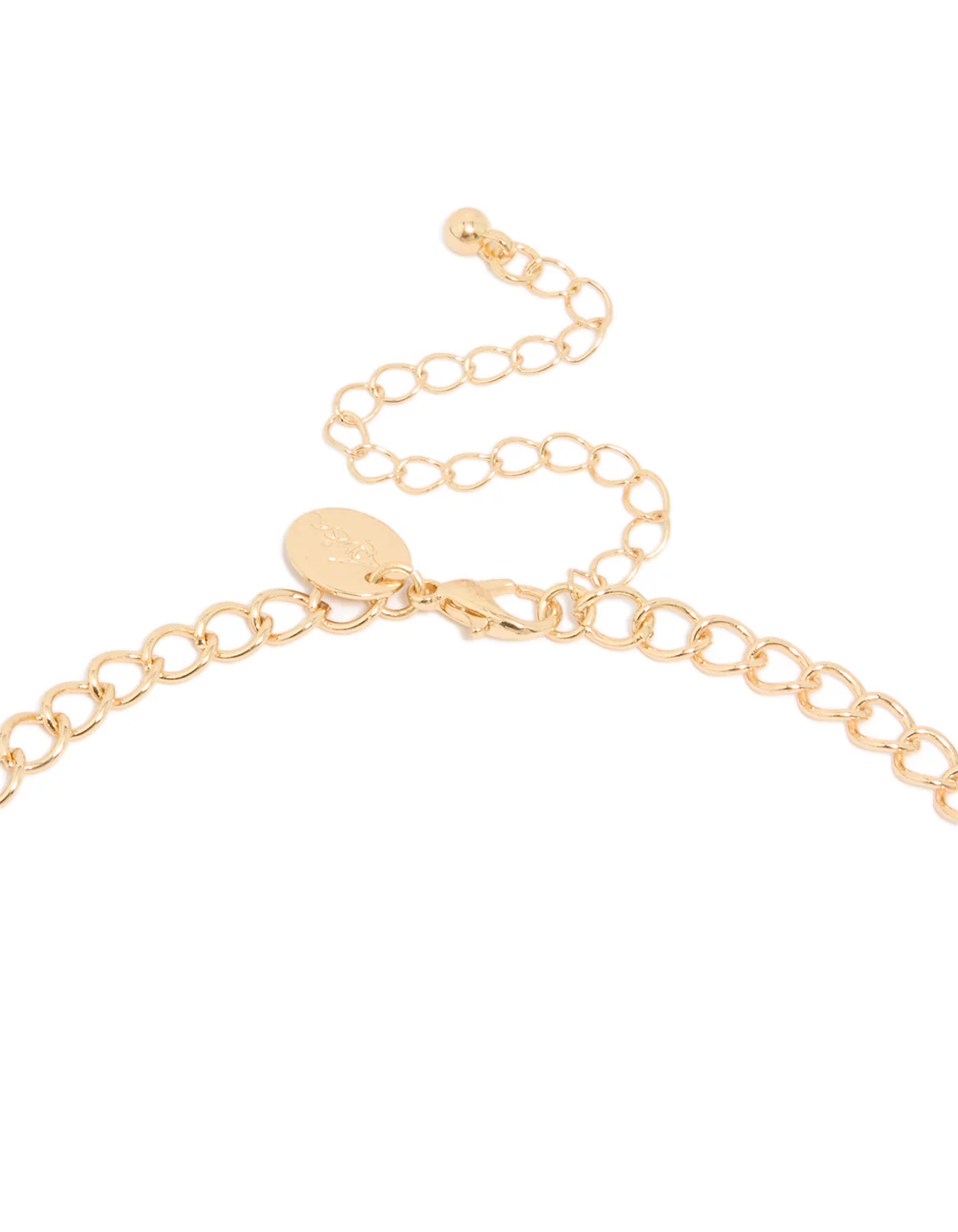 Gold Mesh Bib Tassel Necklace - Image 3