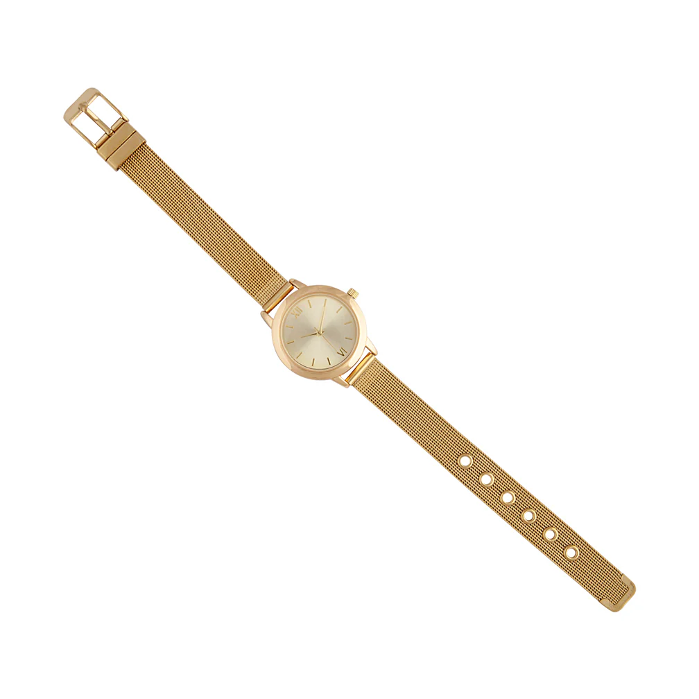 Gold Mesh Strap Watch - Image 3