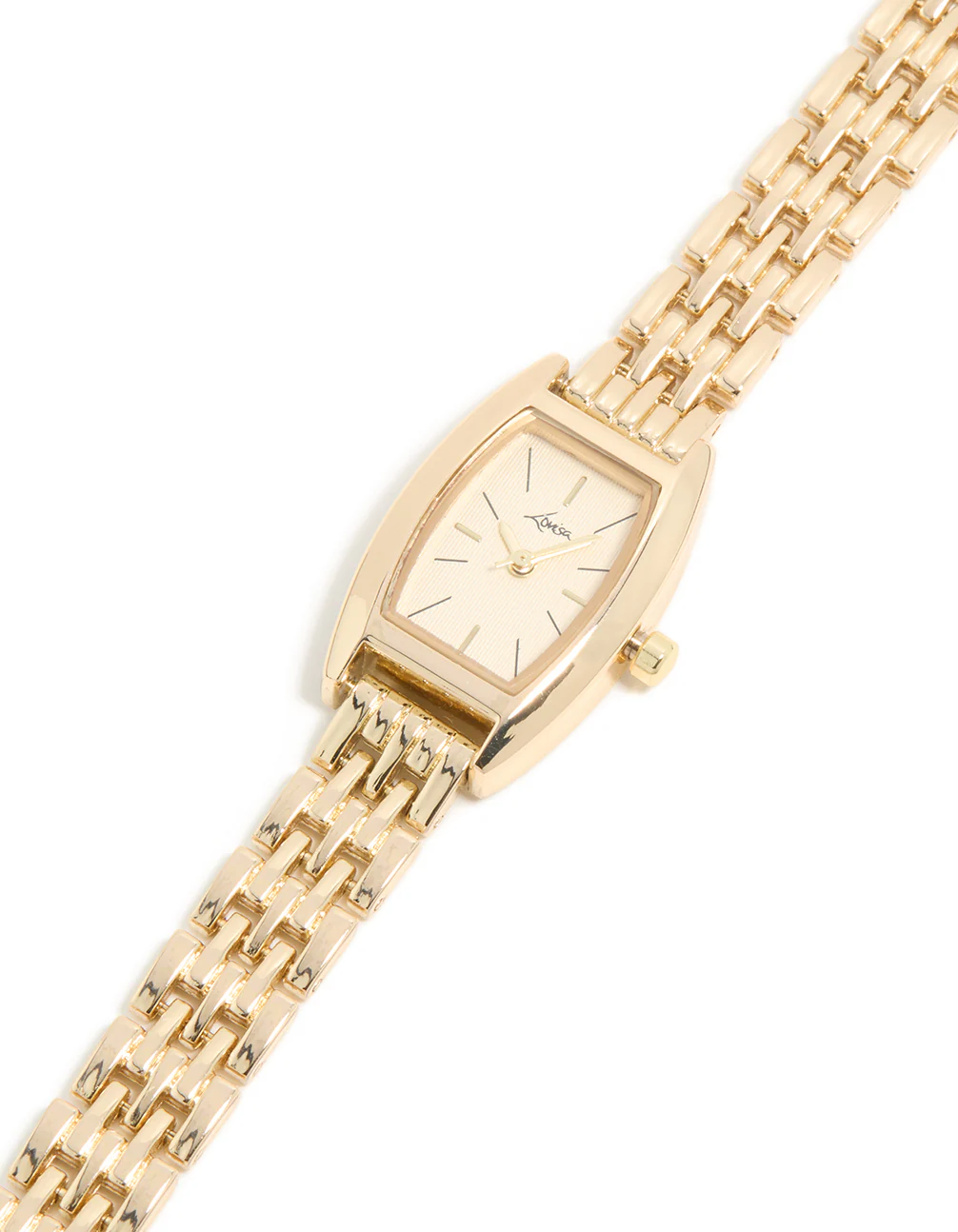Gold Mini Rectangular Watch - Image 2