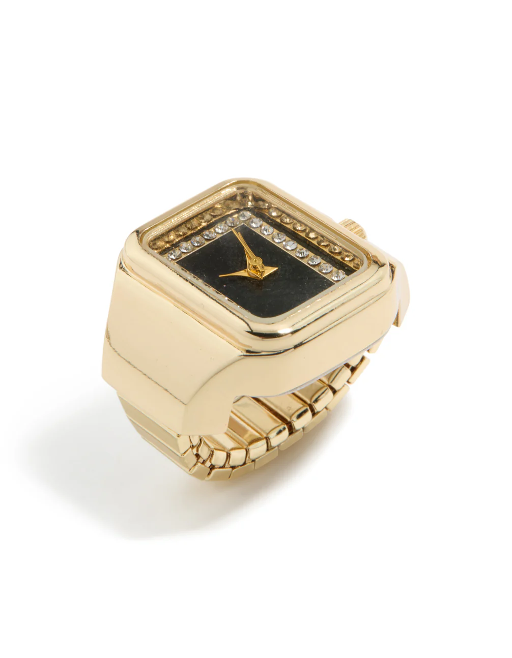 Gold Modern Square Watch Ring - Image 3