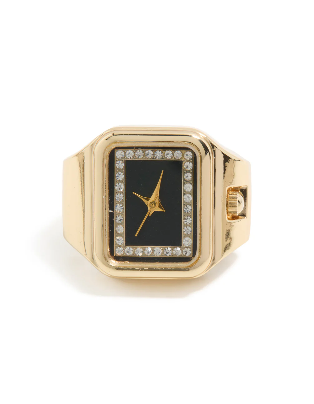 Gold Modern Square Watch Ring - Image 4