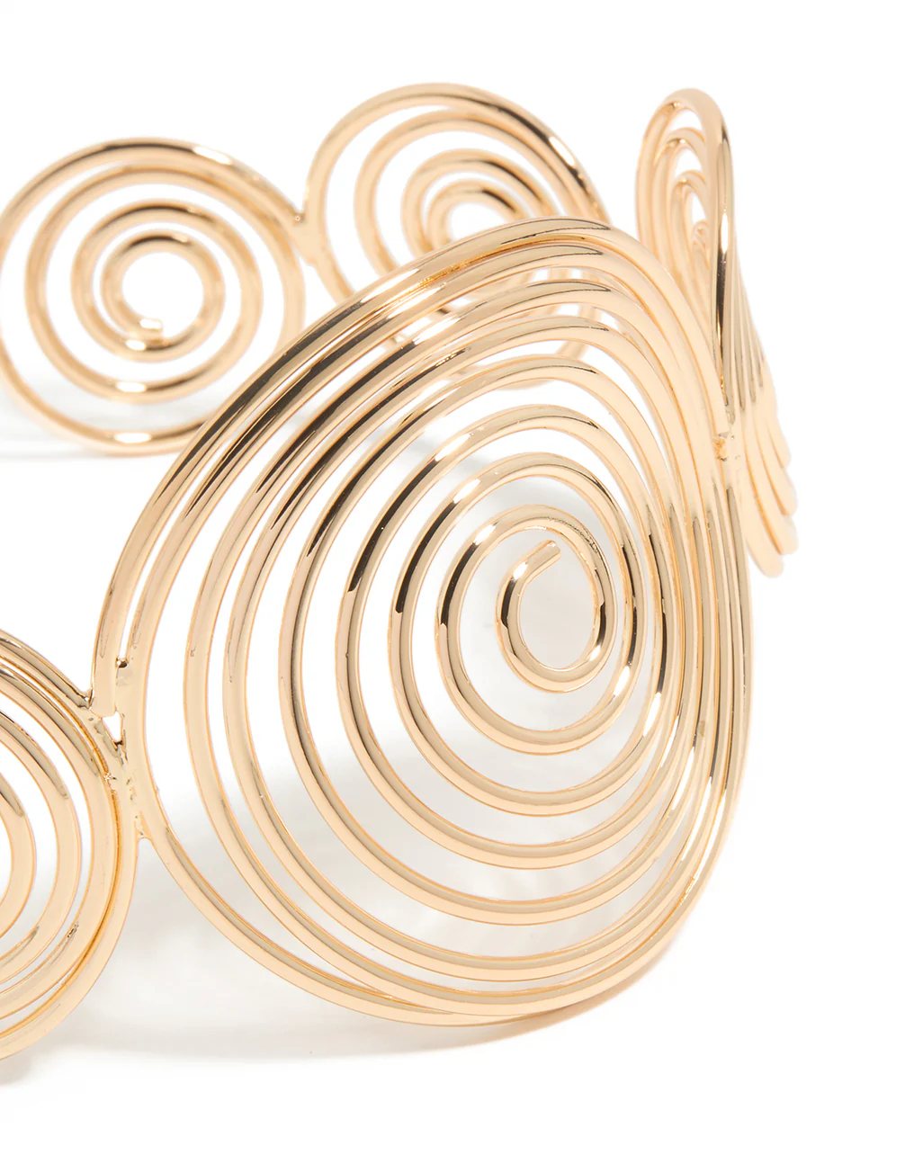 Gold Multi Swirl Arm Cuff - Image 2