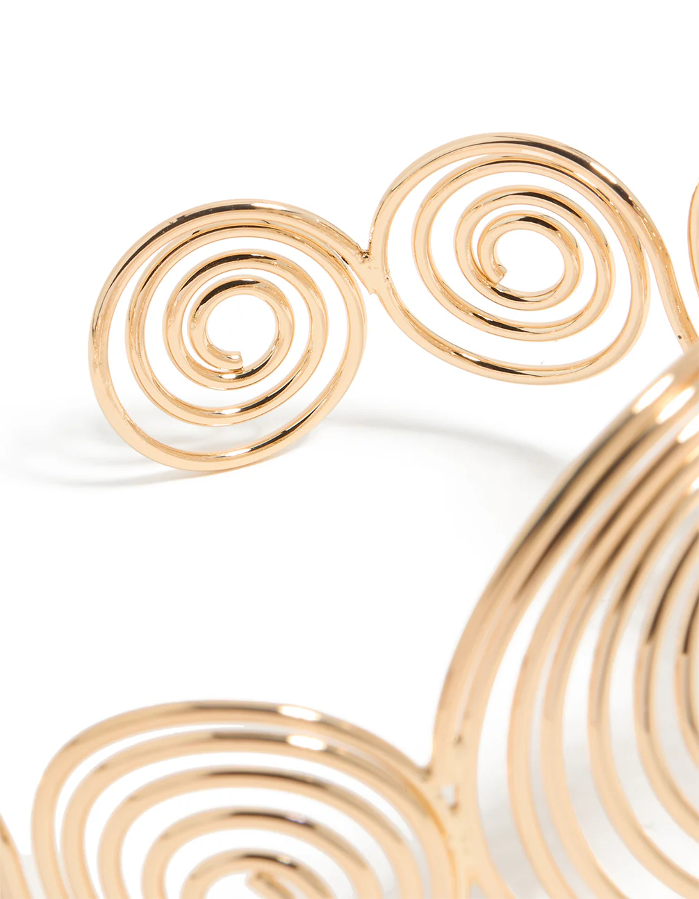 Gold Multi Swirl Arm Cuff - Image 3