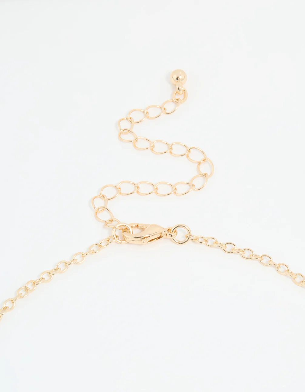 Gold Organic Disc Droplet Necklace - Image 3