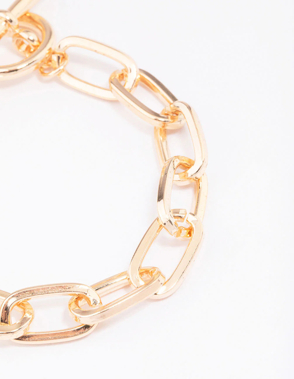 Gold Oval Link T&O Chain Bracelet - Image 3