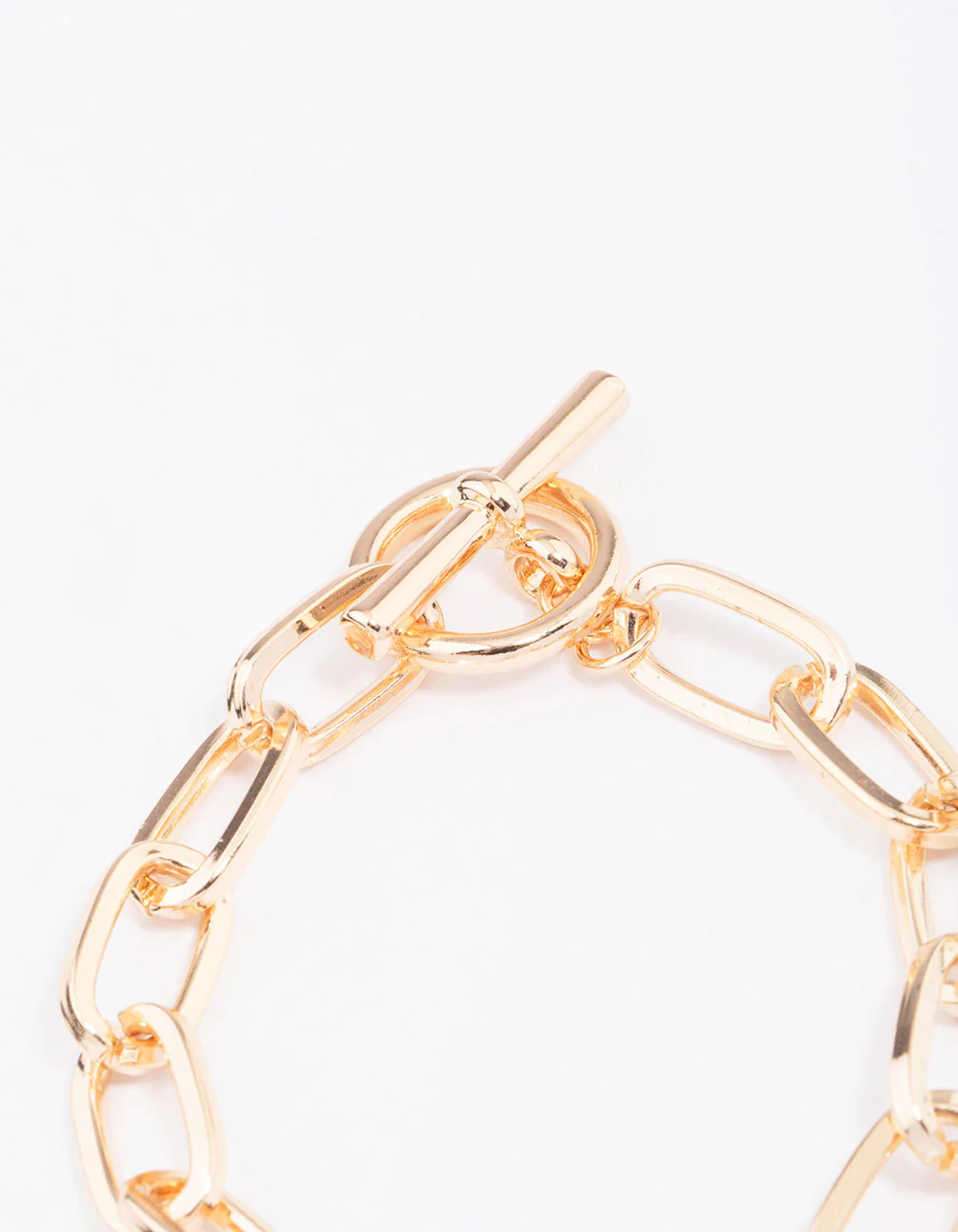 Gold Oval Link T&O Chain Bracelet - Image 4