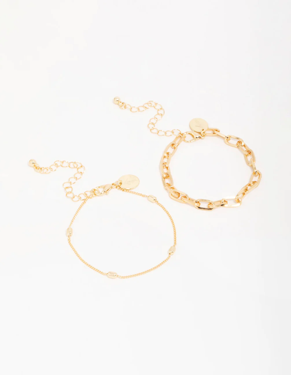 Gold Paperclip Bracelets 2-Pack