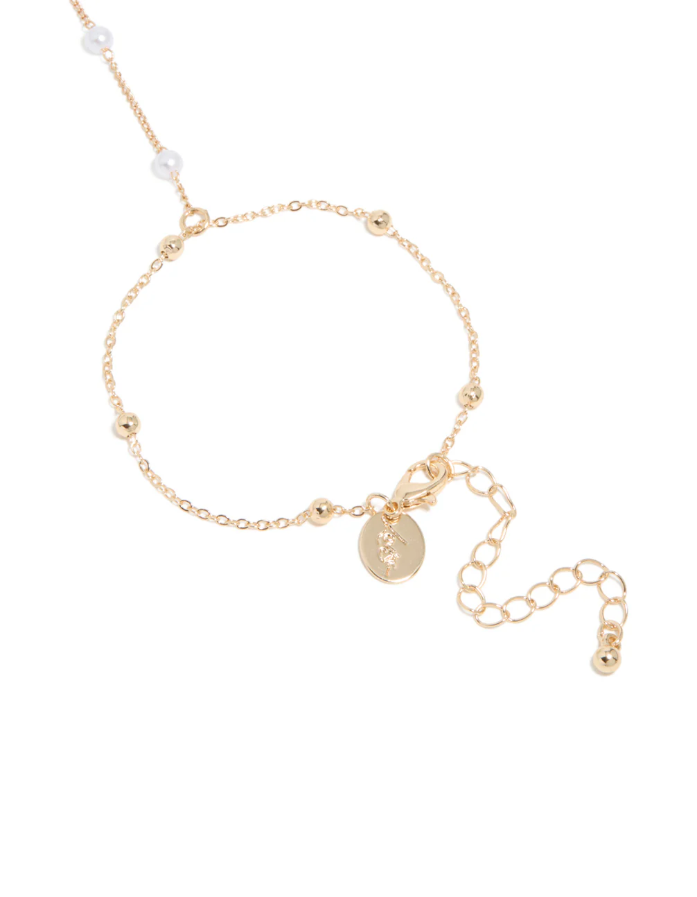 Gold Pearl & Ball Hand Chain - Image 3
