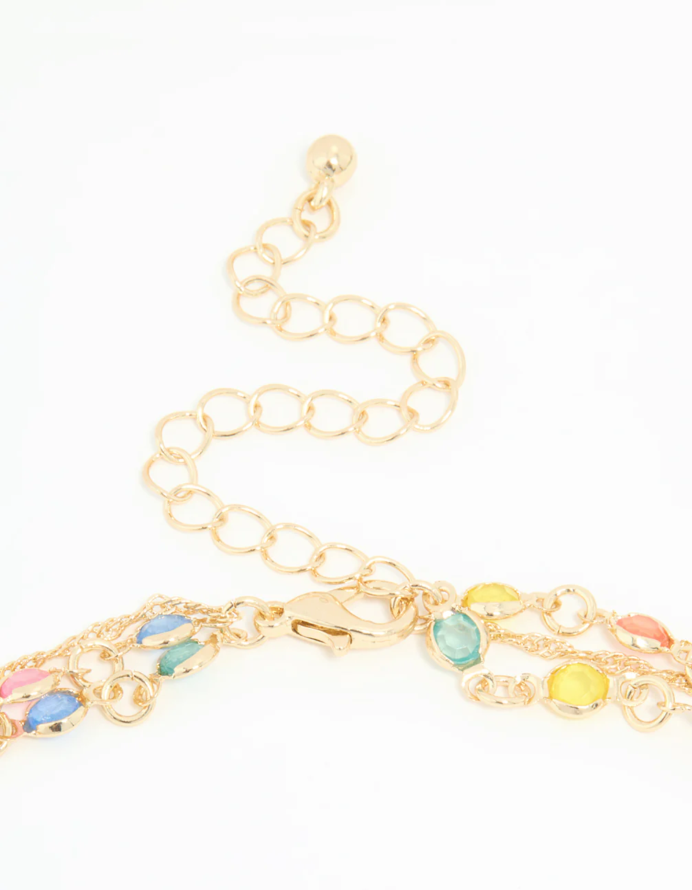 Gold Pearl & Diamante Layered Necklace - Image 3