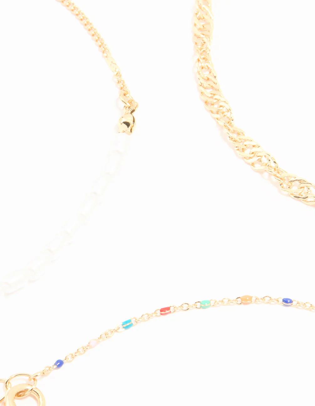 Gold Pearl & Fish Anklets 3-Pack - Image 2