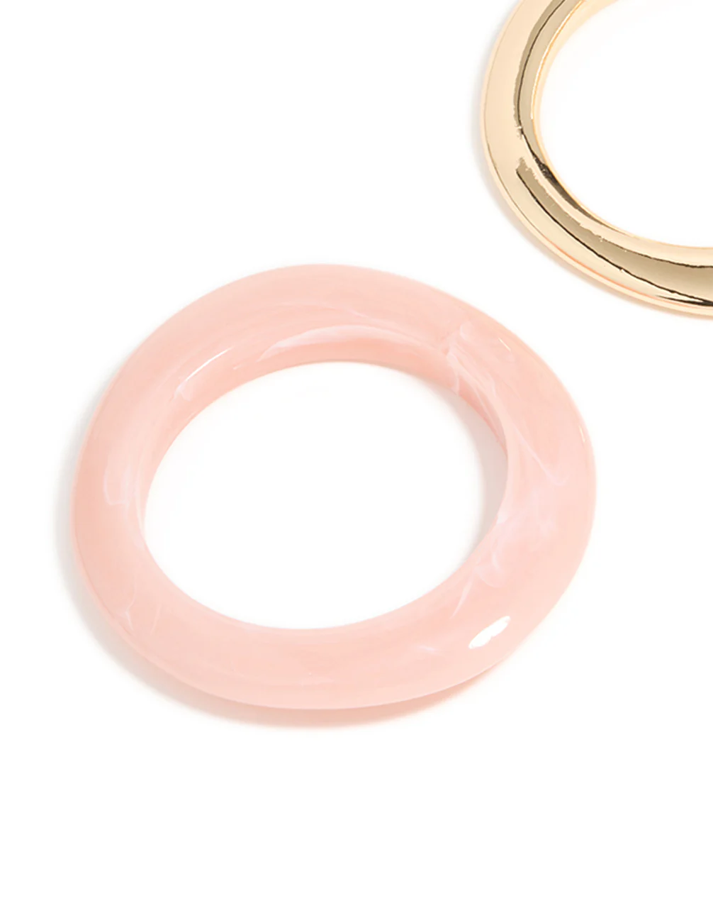 Gold & Pink Acrylic Bangles 2-Pack - Image 2