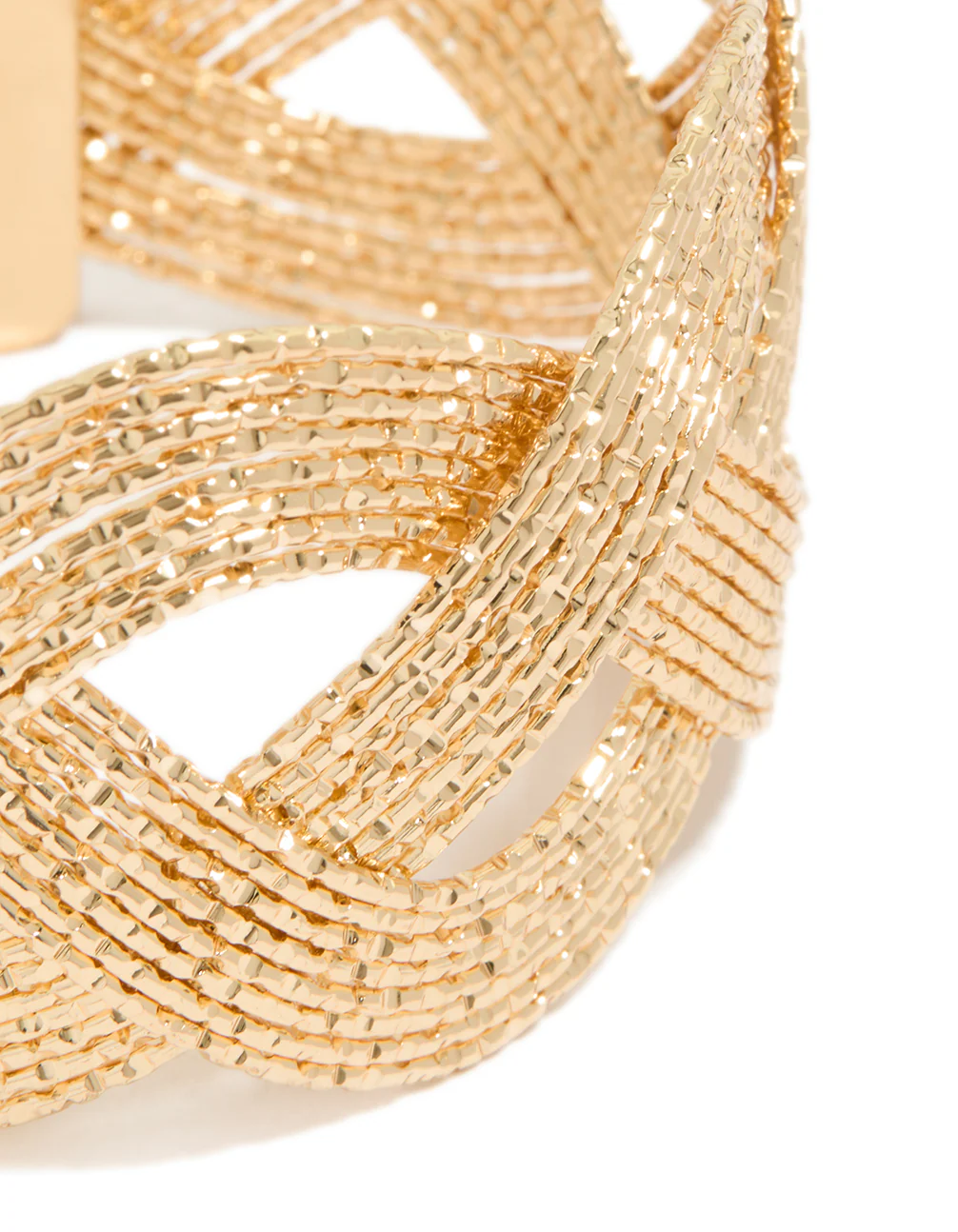 Gold Plaited Wrist Cuff - Image 2