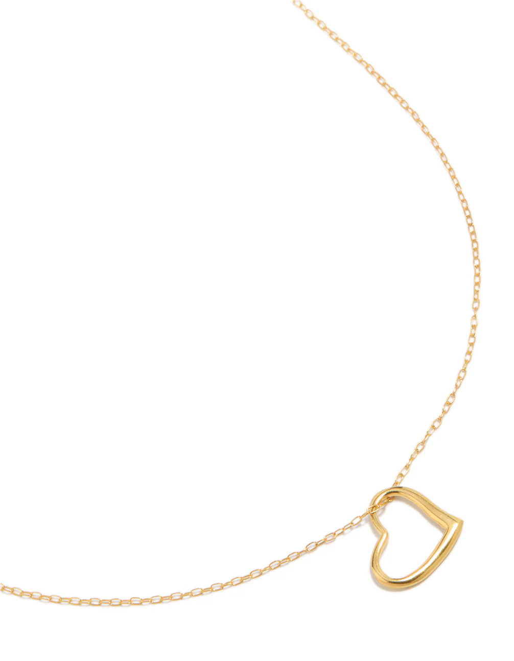 Gold Plated Sterling Silver Heart Necklace