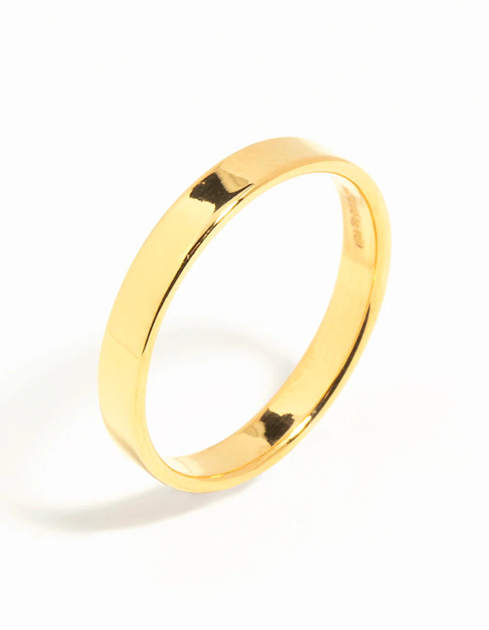 Gold Plated Sterling Silver Plain Band Ring - Image 2