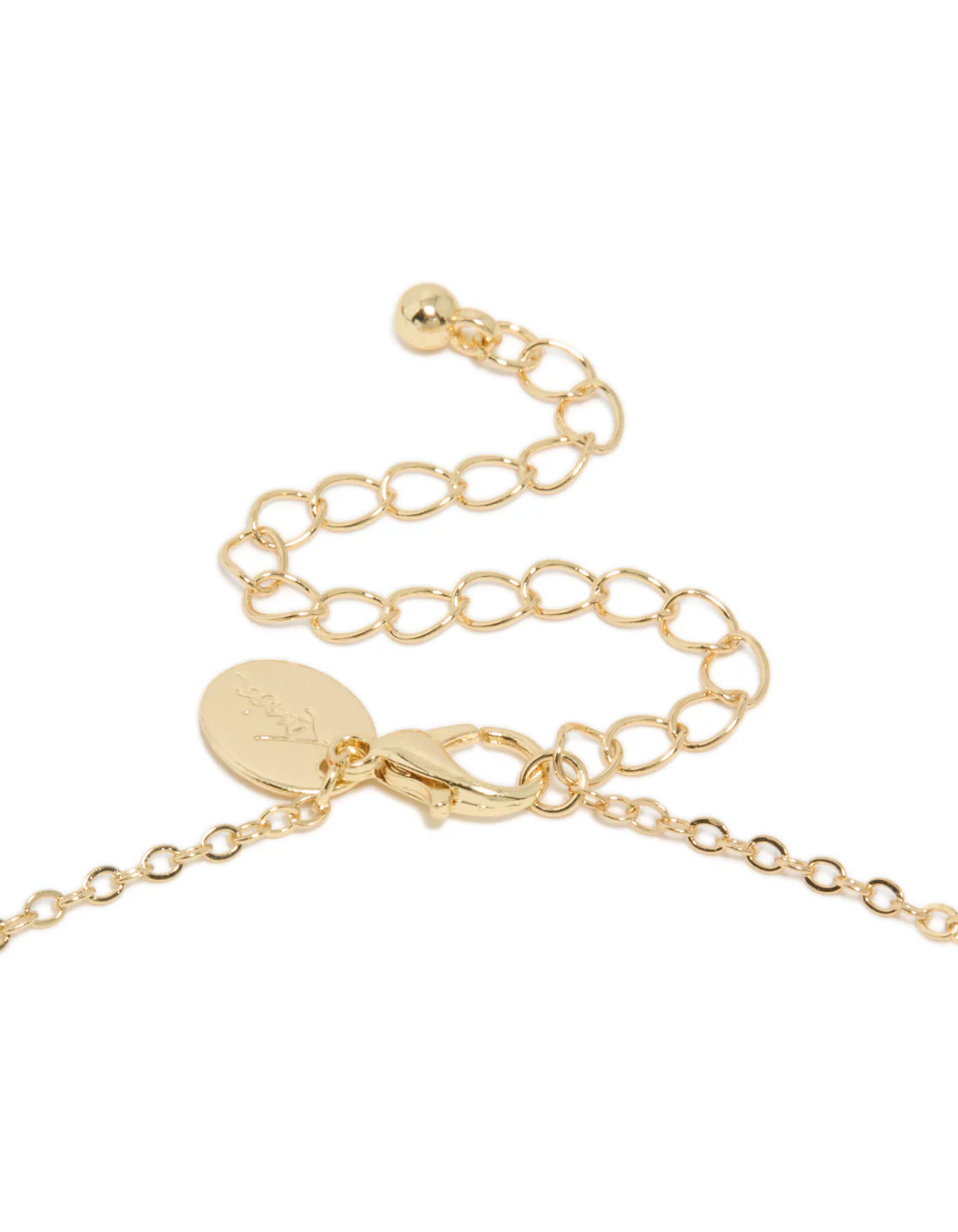 Gold Plated Blue Cubic Zirconia Oval Stone Necklace - Image 5
