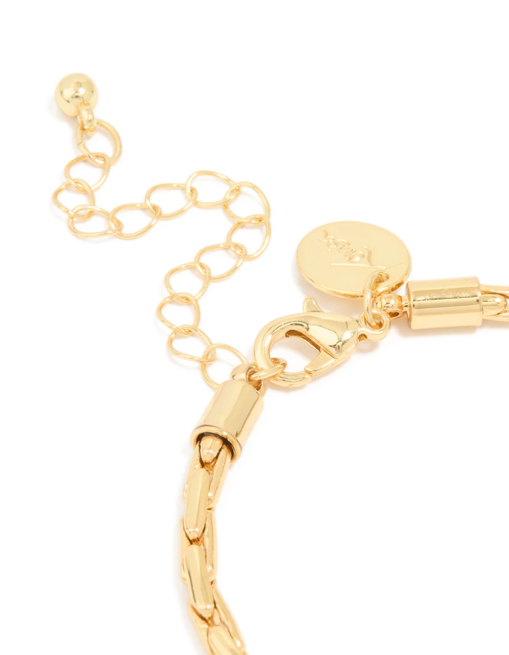 Gold Plated Brass Round Linear Chain Bracelet - Image 5