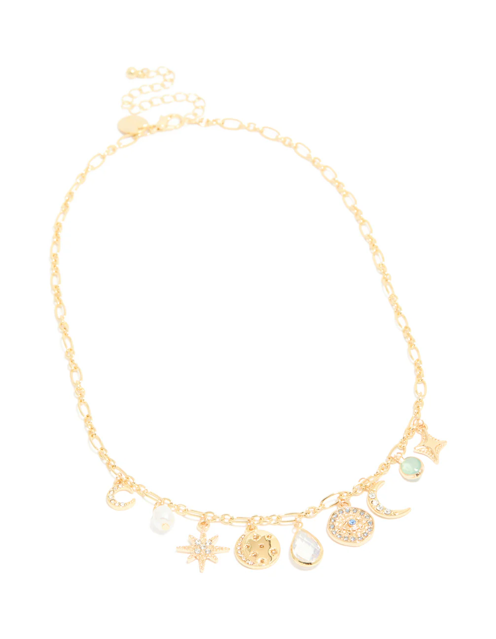 Gold Plated Celestial Charms Necklace - Image 4