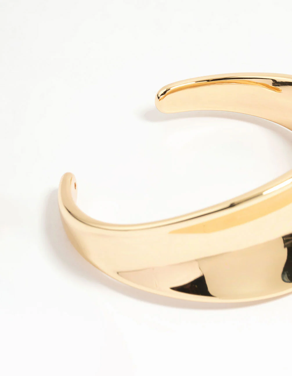 Gold Plated Concave Wrist Cuff - Image 3