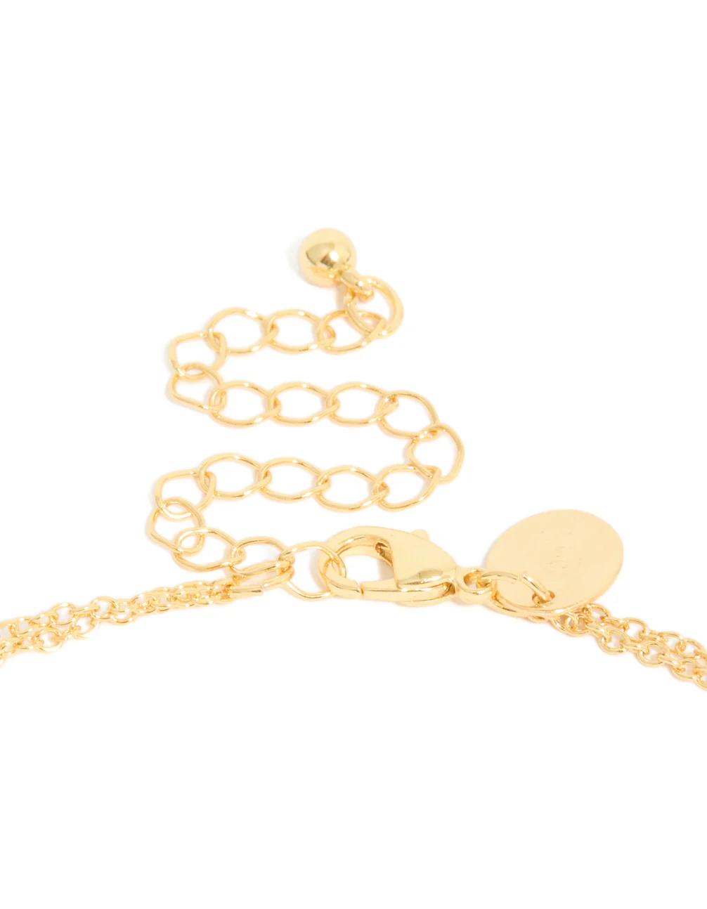 Gold Plated Cubic Zirconia Bezel Layered Y-Necklace - Image 3