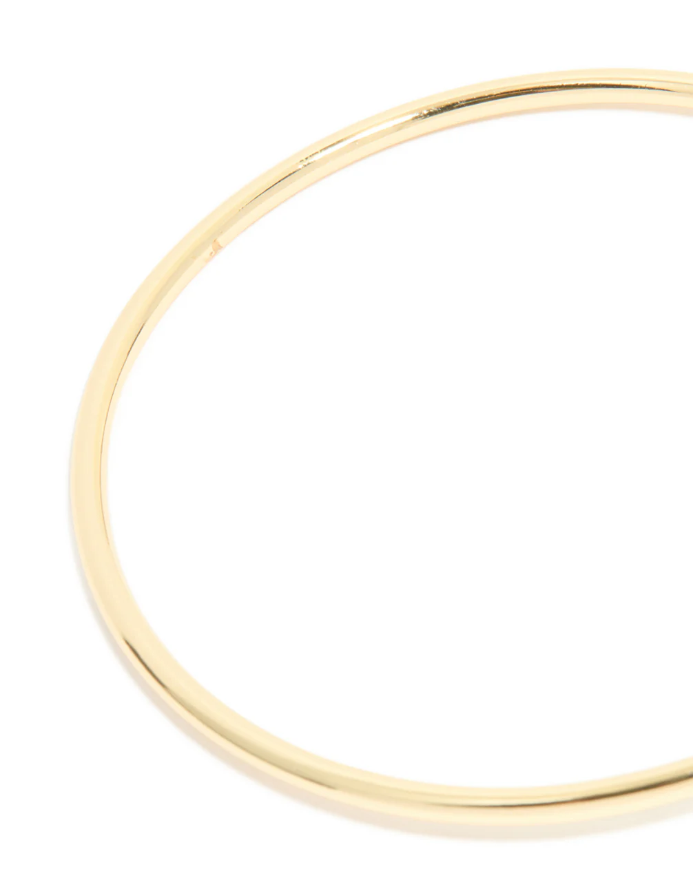 Gold Plated Cubic Zirconia Circle Bezel Bangle - Image 3
