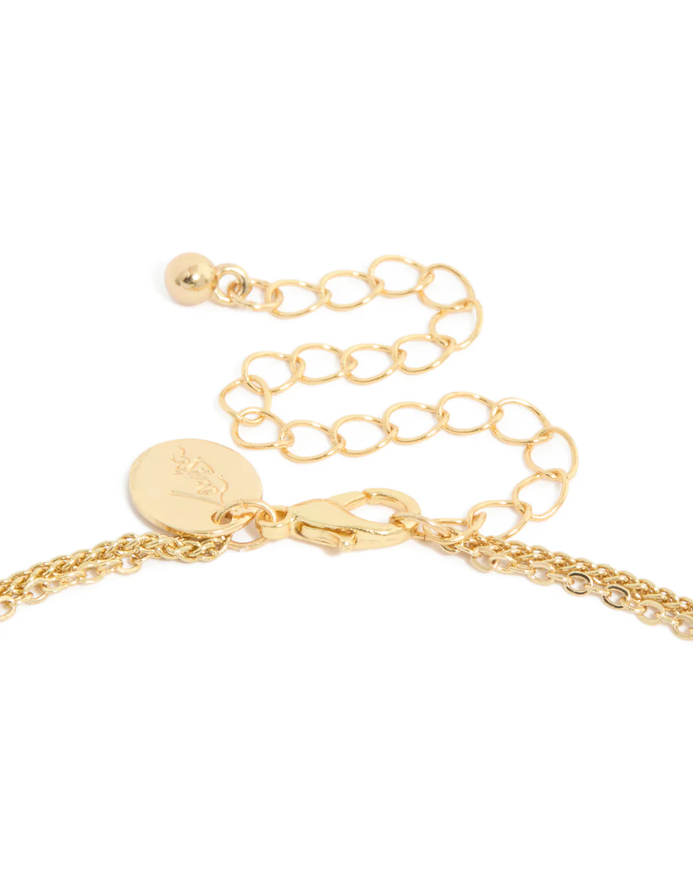 Gold Plated Cubic Zirconia Infinity & Cross Layered Necklace - Image 3