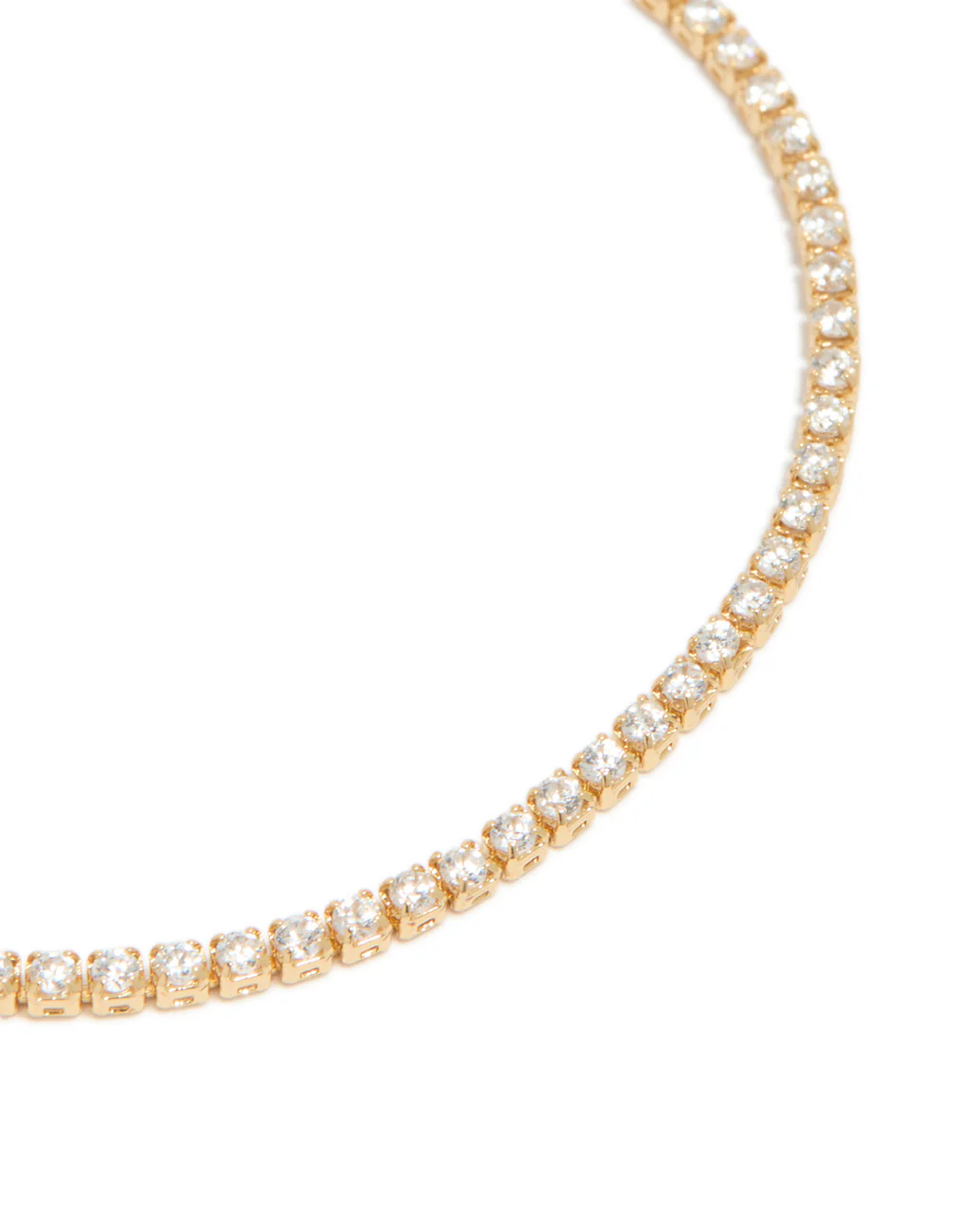 Gold Plated Cubic Zirconia Mini Tennis Toggle Bracelet - Image 4