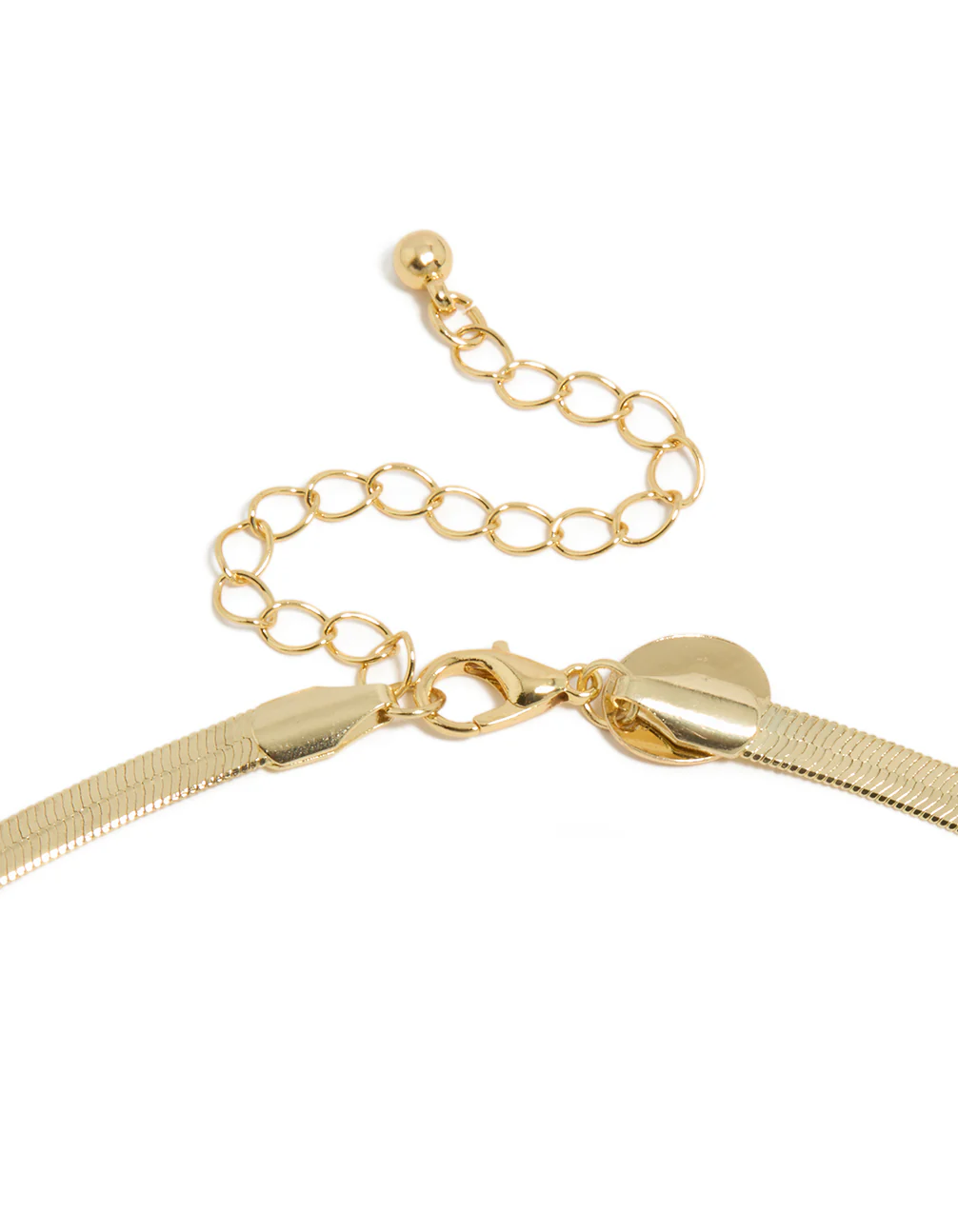Gold Plated Cubic Zirconia & Snake Chain Necklace - Image 5