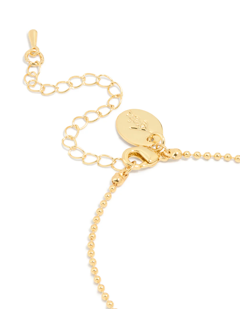 Gold Plated Cubic Zirconia Teardrop & Round Toggle Bracelet - Image 3