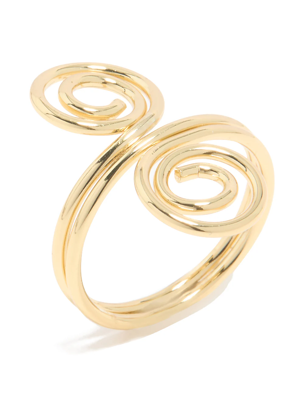 Gold Plated Double Swirl Ring - Image 2