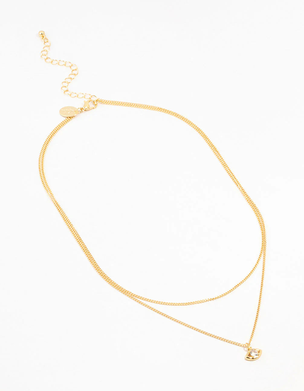 Gold Plated Evil Eye Chain Layered Necklace - Image 2