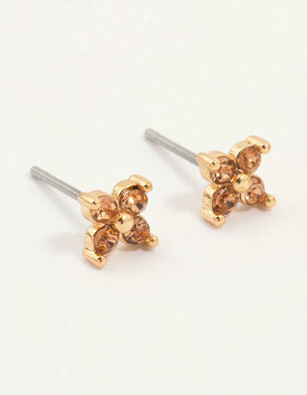 Gold Plated Flower Motif Earrings 3-Pack - Image 2