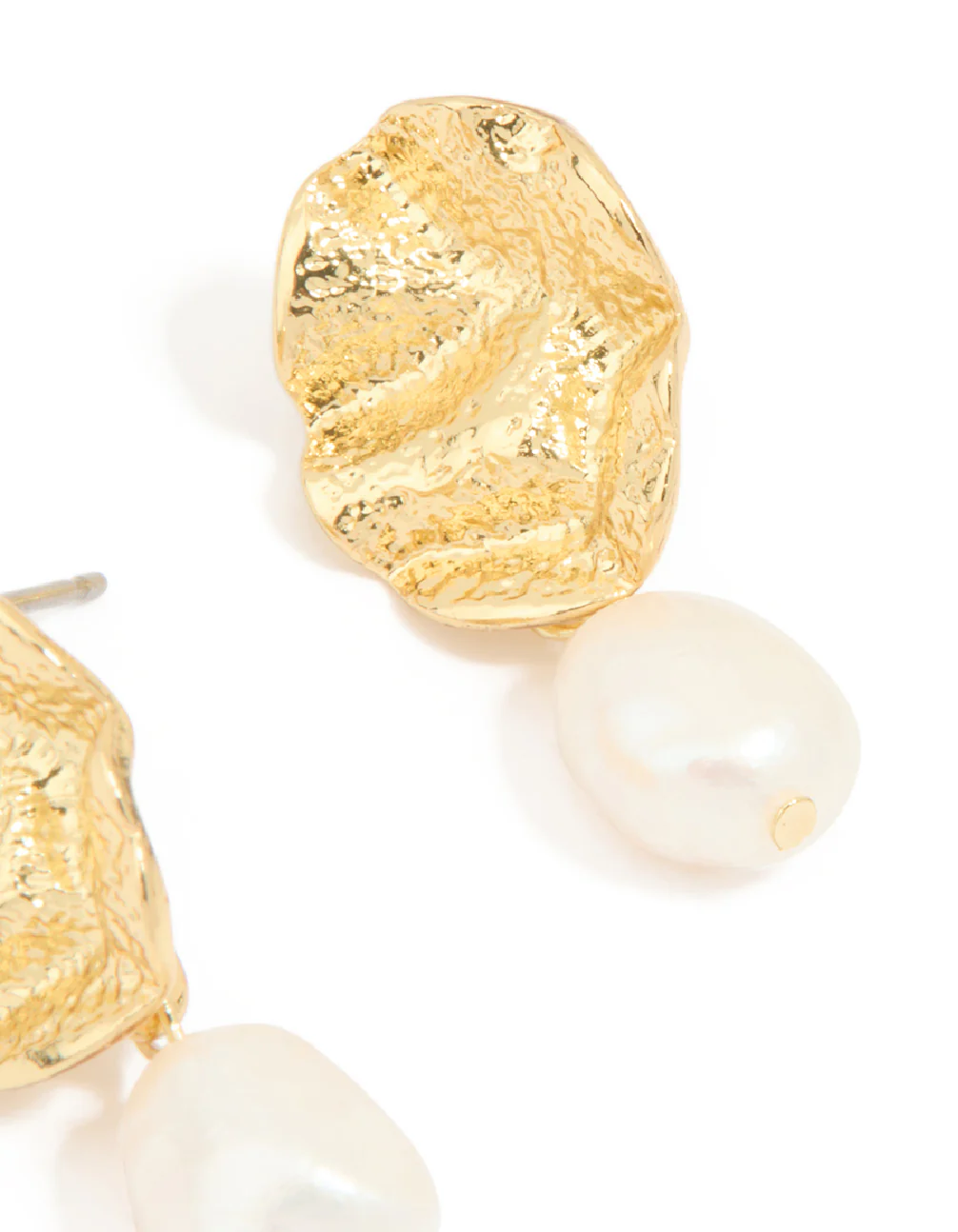 Gold Plated Freshwater Pearl Stud Earrings - Image 3
