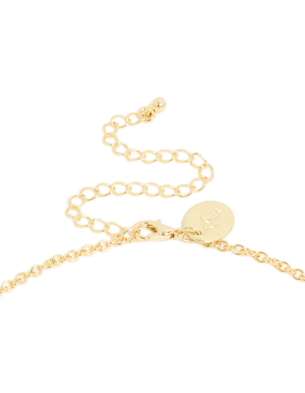 Gold Plated Freshwater Pearl & Textured Bars Necklace - Image 4