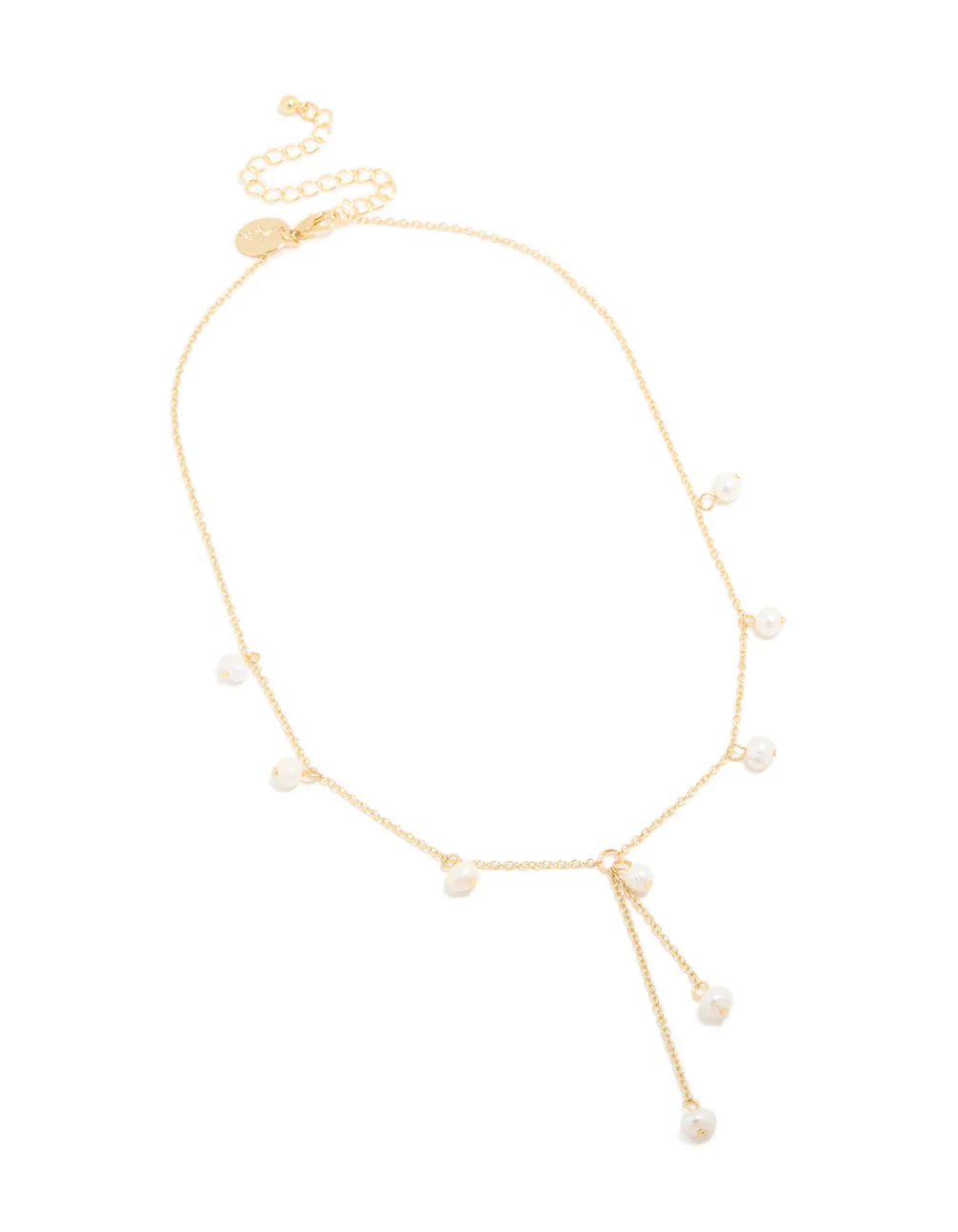 Gold Plated Freshwater Pearl Y-Necklace - Image 4